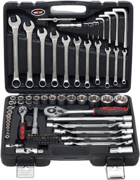 Универсальный набор инструментов Сервис Ключ 11077 (77 предметов) - 1/1