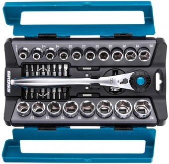 Набор трещотка с головками и битами GROSS 14144 (36 предметов) - 1/1