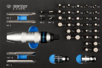 Набор отвертка с битами King Tony 9-4143FRV (43 предмета) - 1/1
