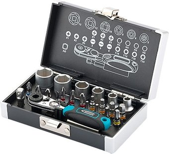 Набор трещотка с головками и битами GROSS 11361 (26 предметов) - 1/1