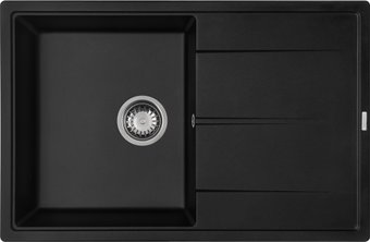 Кухонная мойка Aquasanita Rock SQR 103 (черный металлик 601) - 1/1