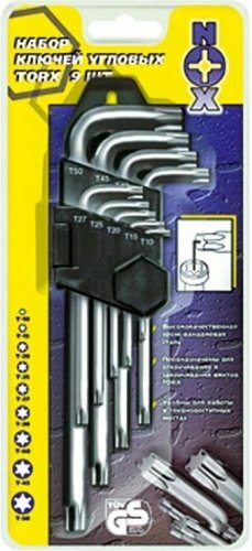 Ключ Nox TORX №10-50 556911.21 (2x9 шт) - 1/1