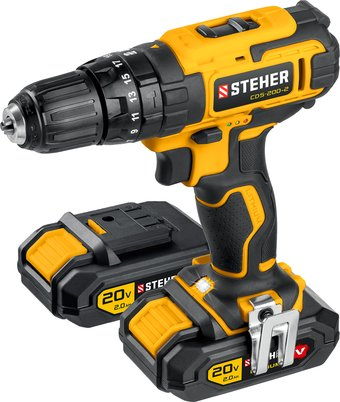Ударная дрель-шуруповерт Steher CDS-200-2 (с 2-мя АКБ, кейс) - 1/1