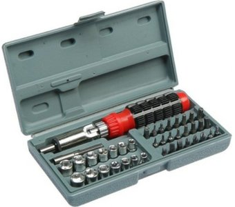 Набор отвертка с битами и головками Tundra 881844 (40 предметов) - 1/1