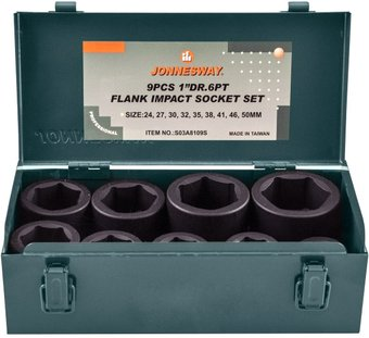 Набор трещотка с головками Jonnesway S03A8109S 9 предметов - 1/1