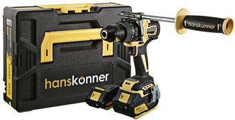 Ударная дрель-шуруповерт Hanskonner HCD18165BLI (с 2-мя АКБ, кейс) - 1/1