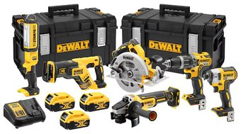 DeWalt DCK623P3 (шуруповерт, винтоверт, циркулярка, болгарка, сабельная пила, фонарь, 3 АКБ, кейс) - 1/1