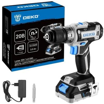 Дрель-шуруповерт Deko Loner 20V 085-1006 (с 1-им АКБ) - 1/1