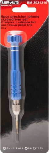 Набор отвертка с битами BaumAuto для точных работ BM-3031316 (6 предметов) - 1/1
