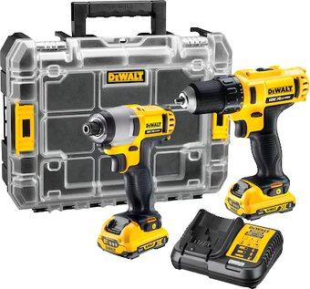 DeWalt DCK211D2T (шуруповерт, винтоверт, 2 АКБ, кейс) - 1/1