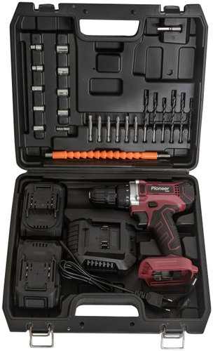 Дрель-шуруповерт Pioneer Tools CD-M2012C-USP (с 2-мя АКБ, кейс, оснастка) - 1/1