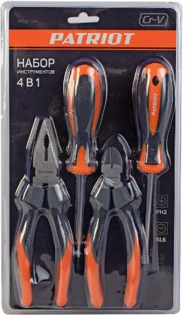 Набор отверток Patriot SPS-4 (4 предмета) - 1/1
