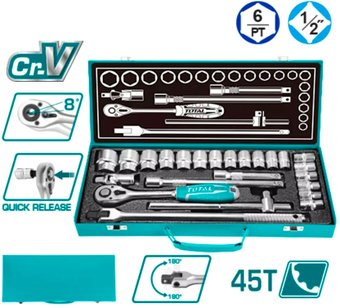 Универсальный набор инструментов Total THT121242 (24 предмета) - 1/1