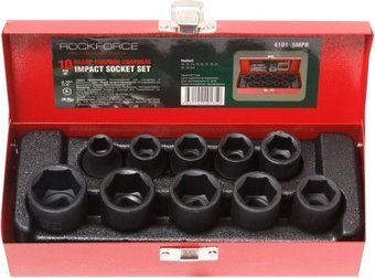Набор трещотка с головками RockForce RF-4101-5MPB (10 предметов) - 1/1
