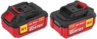 Аккумулятор Wortex CBL 1840-1 0329187 (18В/4 Ah) - 1/1
