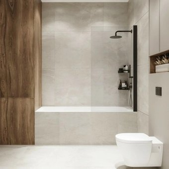 Стеклянная шторка для ванны Benetto Open BEN802-BLC - 1/1