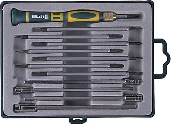 Набор отвертка с битами и головками KRAFTOOL 25611-H12 (12 предметов) - 1/1
