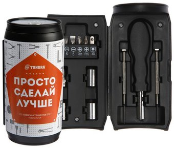 Набор отвертка с битами и головками Tundra 7379028 (13 предметов) - 1/1