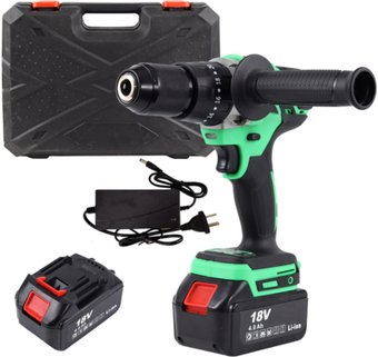 Ударная дрель-шуруповерт Zitrek Green Impact 18V 063-4045 (с 2-мя АКБ, кейс) - 1/1