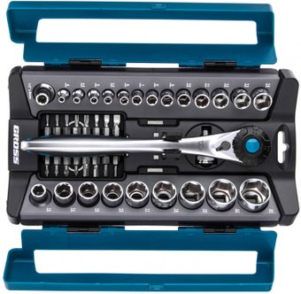 Набор трещотка с головками и битами GROSS 14143 (41 предмет) - 1/1