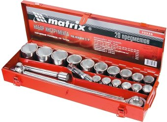 Набор трещотка с головками Matrix 13536 (20 предметов) - 1/1