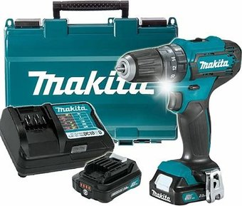 Ударная дрель-шуруповерт Makita HP333DWAE (с 2-мя АКБ, кейс) - 1/1