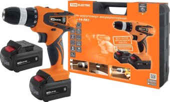 Дрель-шуруповерт TDM Electric ДША-14-ЛК1 SQ1030-0203 (с 2-мя АКБ, кейс) - 1/1