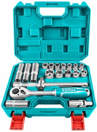 Набор трещотка с головками Total THT121201 (20 предметов) - 1/1