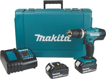 Ударная дрель-шуруповерт Makita DHP453SFE (с 2-мя АКБ, кейс) - 1/1