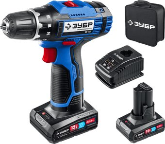 Дрель-шуруповерт Зубр Профессионал DL-121-42 (с 2-мя АКБ, сумка) - 1/1