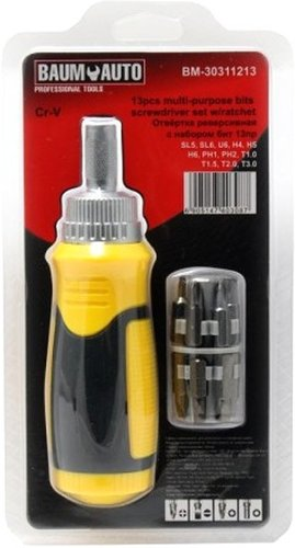 Набор отвертка с битами BaumAuto BM-30311213 (13 предметов) - 1/1