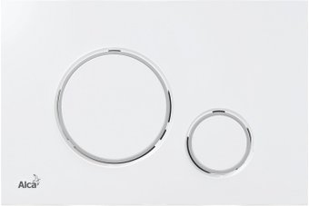 Панель смыва Alcaplast M770 (белый/хром глянцевый) - 1/1