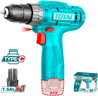 Дрель-шуруповерт Total TDLI12428 (с 1-м АКБ, без ЗУ) - 1/1
