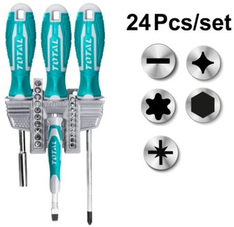 Набор отвертка с битами Total TACSD302462 (24 предмета) - 1/1