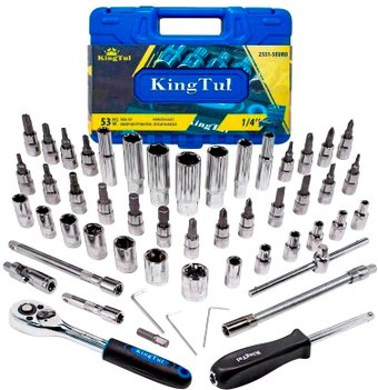 Универсальный набор инструментов KingTul KT-2531-5 Euro (53 предмета) - 1/1