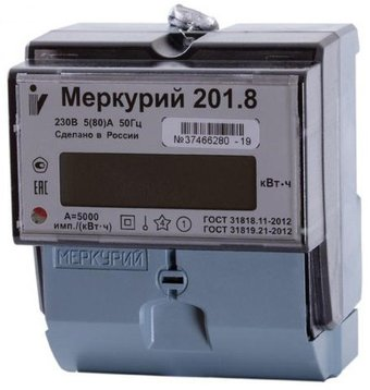 Счетчик электроэнергии Меркурий 201.8 - 1/1