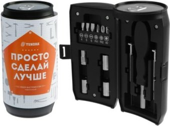 Набор отвертка с битами и головками Tundra 4506462 (13 предметов) - 1/1