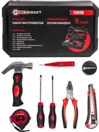Набор домашнего мастера ForceKraft FK-1009B (9 предметов) - 1/1