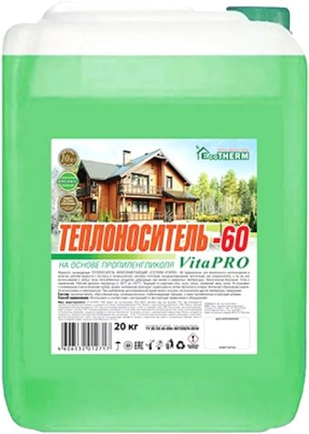 Теплоноситель EcoTherm VitaPro -60 С 20 кг - 1/1