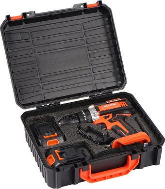 Ударная дрель-шуруповерт KingQueen KQ-101k (с 2-мя АКБ, кейс) - 1/1