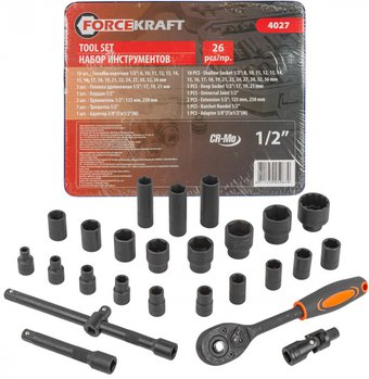 Универсальный набор инструментов ForceKraft FK-4027 (26 предметов) - 1/1