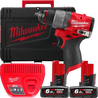 Дрель-шуруповерт Milwaukee M12 FUEL M12FDD2-602X 4933479875 (с 2-мя АКБ 6 Ач, кейс) - 1/1