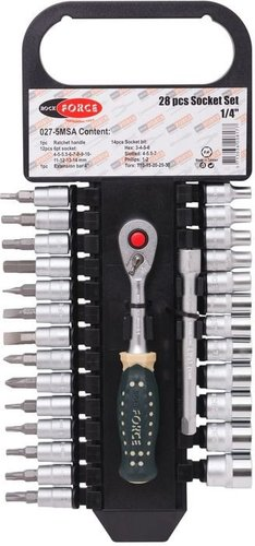Набор трещотка с головками RockForce RF-027-5MSA (27 предметов) - 1/1
