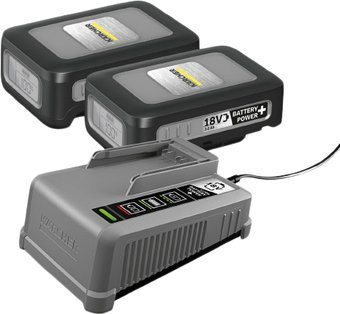 Аккумулятор с зарядным устройством Karcher Battery Power+ 18/30 2.445-072.0 (18В/2x3 Ач + 18В) - 1/1