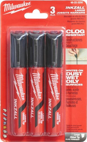 Маркер Milwaukee Inkzall L 4932471554 (3 шт, черный) - 1/1