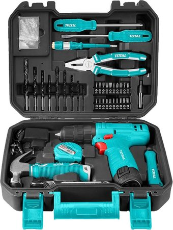 Дрель-шуруповерт Total THKTHP10892 (с 1-м АКБ, кейс, набор оснастки) - 1/1