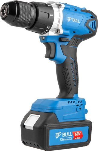 Дрель-шуруповерт Bull SR 1802 (с 2-мя АКБ, кейс) - 1/1