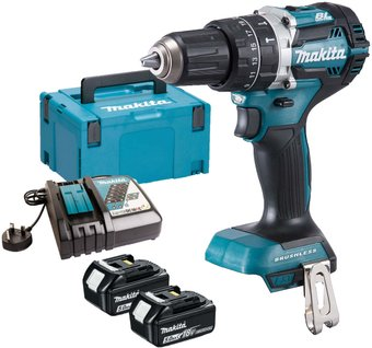 Ударная дрель-шуруповерт Makita DHP484RTJ (с 2-мя АКБ, кейс) - 1/1