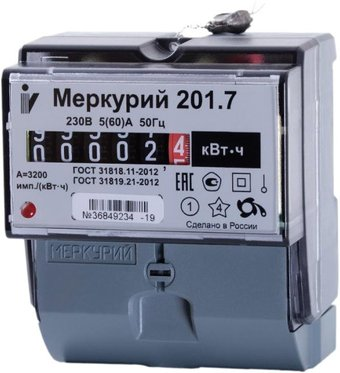 Счетчик электроэнергии Инкотекс Меркурий 201.7 - 1/1