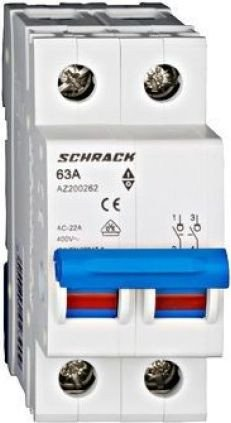Выключатель нагрузки Schrack Technik AZ 2p 063A AZ200262 - 1/1
